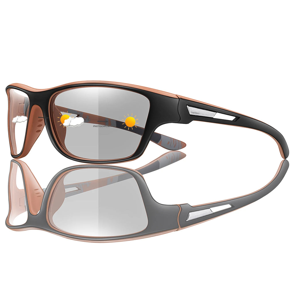 Photochromic Motorcycle Sunglasses Men Women Outdoor Cycling Driving Hiking Eyewear Fishing UV400 Protection Goggles