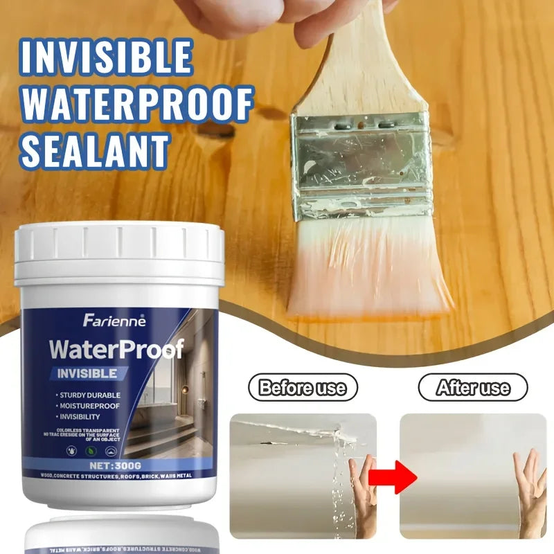 Super Invisible Transparent Waterproof Sealant, Nano Leak-Proof Coating, Crystal Clear Sealing Glue -Once Solution the Recurring