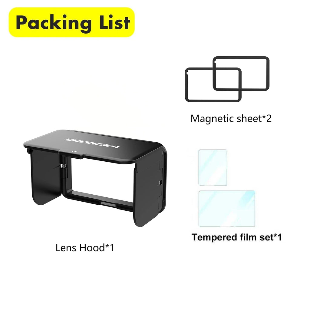 Magnetic Screen Lens Hood for Insta360 Ace Pro 2 Anti-Glare Quick-Release Perfect Fit Screen Sunshade Sports Camera Accessories
