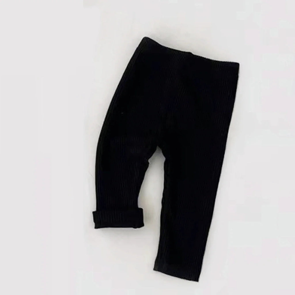 Baby Simple Solid Leggings Girls All-match Striped Skinny Pants Kids Cotton Elasticity Slim Pants Newborn Boy Stretch Trousers