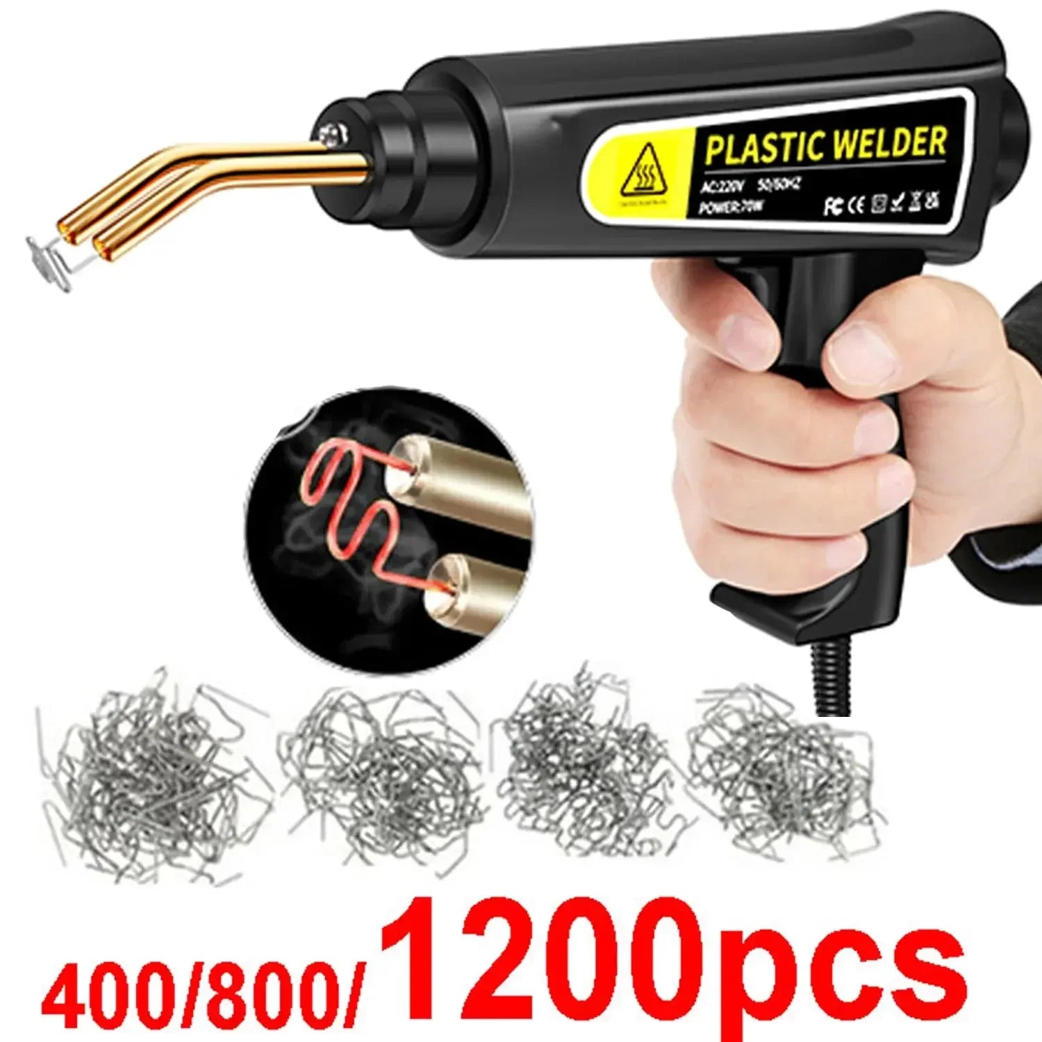 New Heat Gun Plastic Welding Machine Bumper Soldering Iron Staples Bumper Repair Car Tools Kit HOT Stapler Plastic Welder