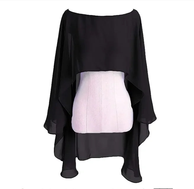 Women Chiffon Cape Bolero Femme Mariage Chalas Mujer Evening Wedding Bridal Jacket Wraps Accessories Peleryna Cloak Boda Shawl