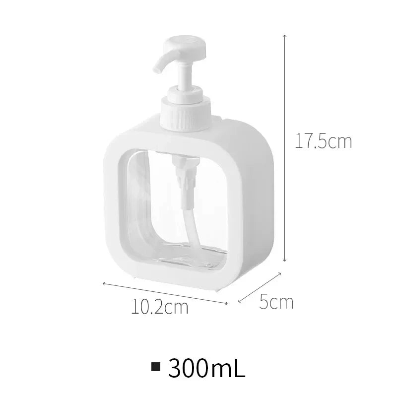 Empty bath pump bottle 300/500ml bathroom soap dispenser reusable lotion shampoo shower gel rack portable travel soap dispenser