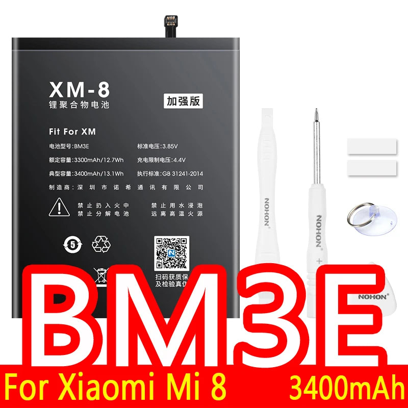 NOHON Battery For Xiaomi Redmi Note 10 Pro 9 9S 8 7 Mi 9 SE 8 Lite 9T Mix 4 Bateria BN57 BN53 BM4Y BM4J BM3L BM4E BM4F BN4A BN55