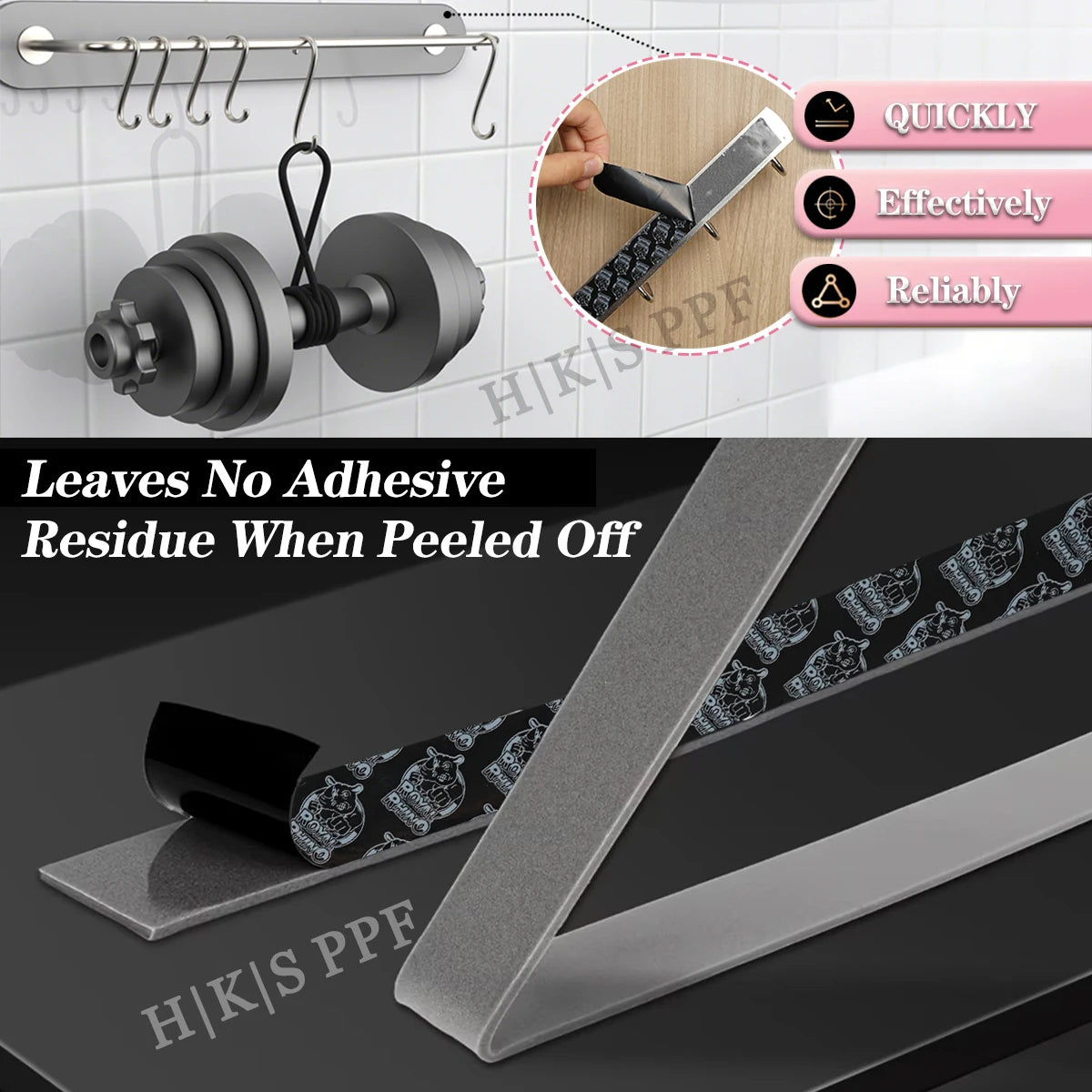 Strong double-sided tape high viscosity fixed high temperature resistant waterproof traceless adhesive fixing car home offices