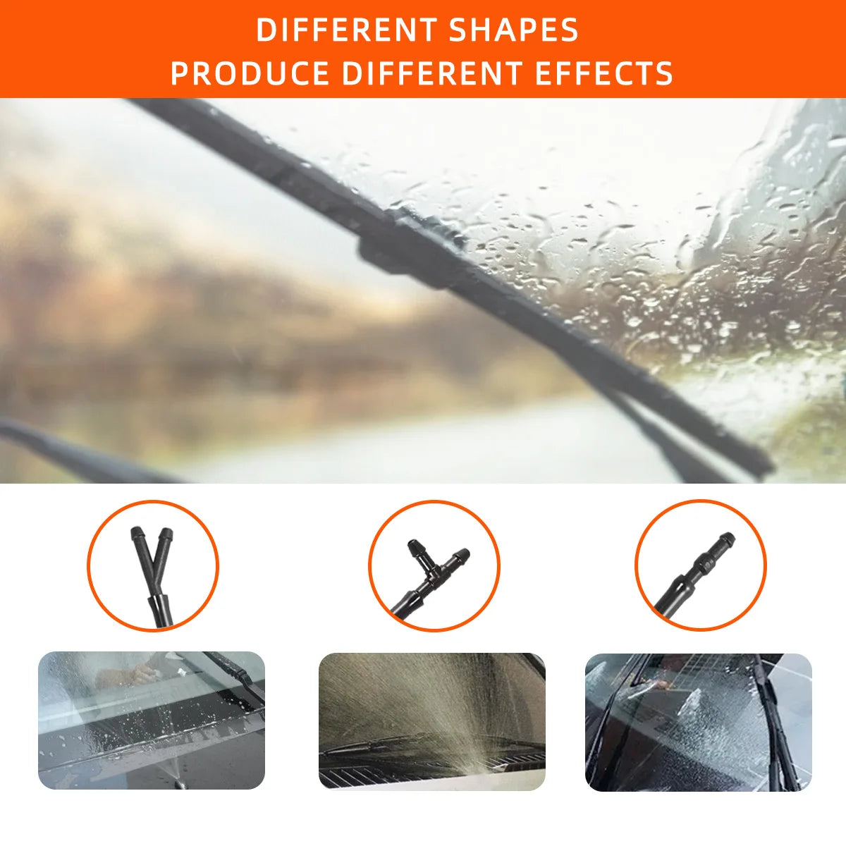 Universal 2-meter windshield washer nozzle hose with T Y direct head suitable for front windows headlight pumps automotive parts