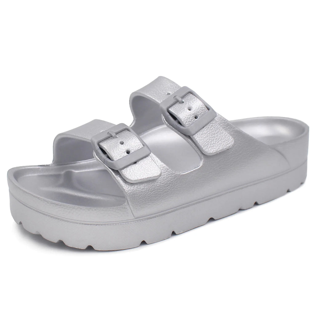 Summer Women Slipper Outdoor Beach Sandals EVA Platform flip flops For House Slides buckle Soft Thick Sole Sandals