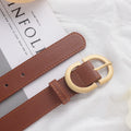 1pc New Women's Belt Fashion Trend Alloy Needle Buckle Shape Simple Pu Leather Decorative Waistband Students Daily Casual Wear