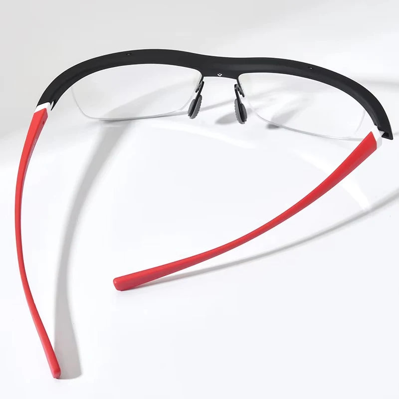 HONILLESI TR90 Glasses Men Brand Designer Semi Rimless Ultralight Bicycle Eyeglasses Frame Half Rim Sports Japanese Eyewear 7027