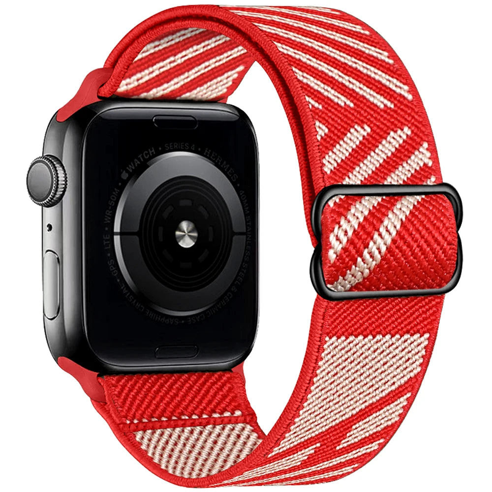 Scrunchie Strap for Apple Watch Band 45mm 44mm 40mm 41mm Adjustable Nylon Bracelet iWatch Series Ultra 3 4 5 SE 6 7 8 9 10 11