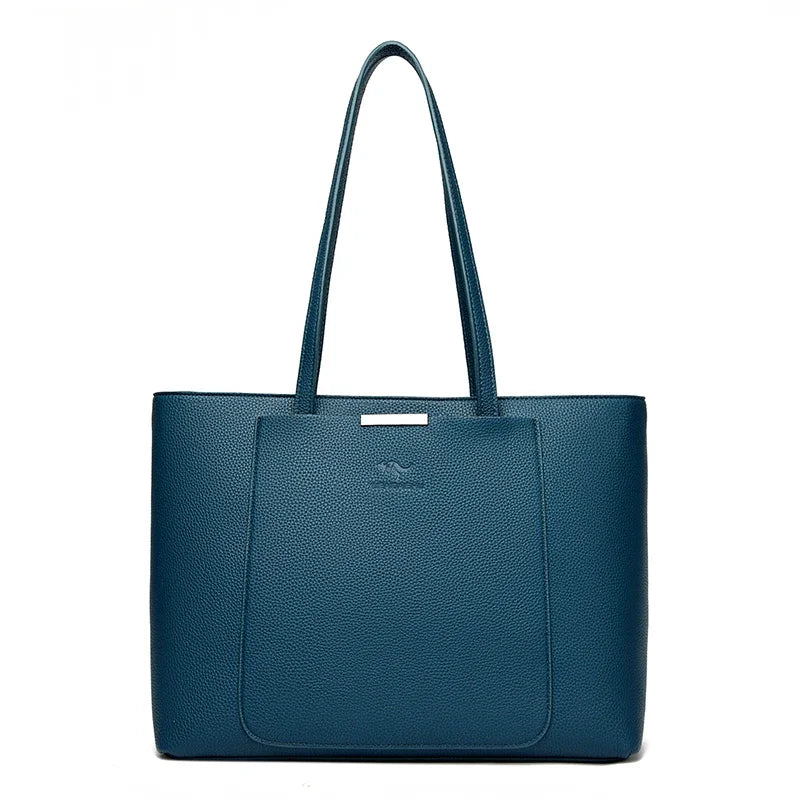 Solid Color Luxury Handbag Women Bags Designer HIgh Quality Leather Shoulder Bags for Women 2024 High Capacity Shopping Tote Bag