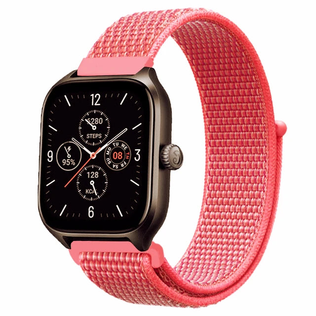 20mm 22mm Nylon Loop Strap for Amazfit GTR 47mm/GTR4 3 Pro/GTS 4 mini/3 Bracelet for Amazfit Balance 3 2/bip 5 6 Max/Stratos 2 3