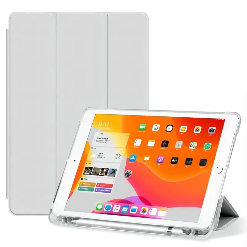 With Pencil Holder Case For iPad A19 12th A16 11th Pro 11 Air 11 5 4 10.9 10th 10.2 7 8 9th 9.7 5/6th Air 1/2 9.7 Air 3 Pro 10.5