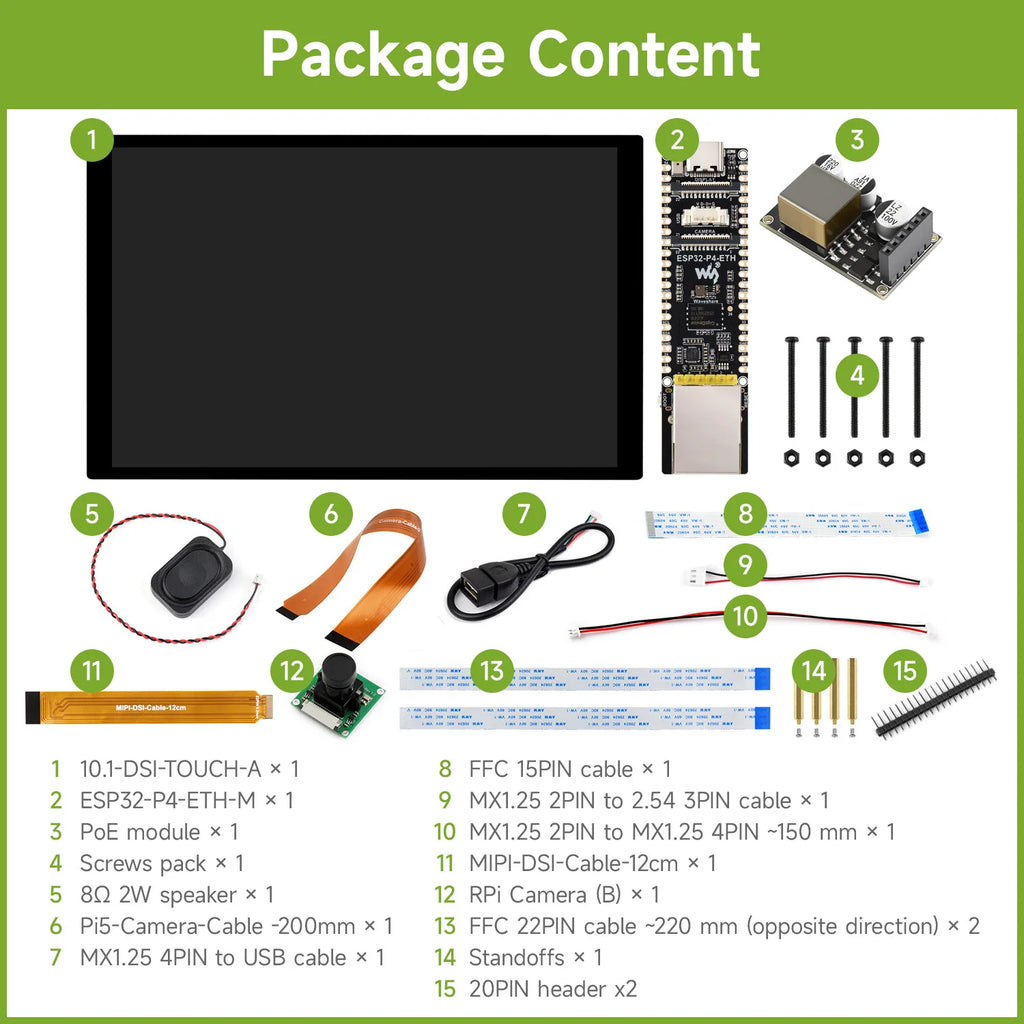 Waveshare ESP32-P4-ETH High-Performance Development Board, Based On ESP32-P4, With 100 Mbps RJ45 Ethernet Port