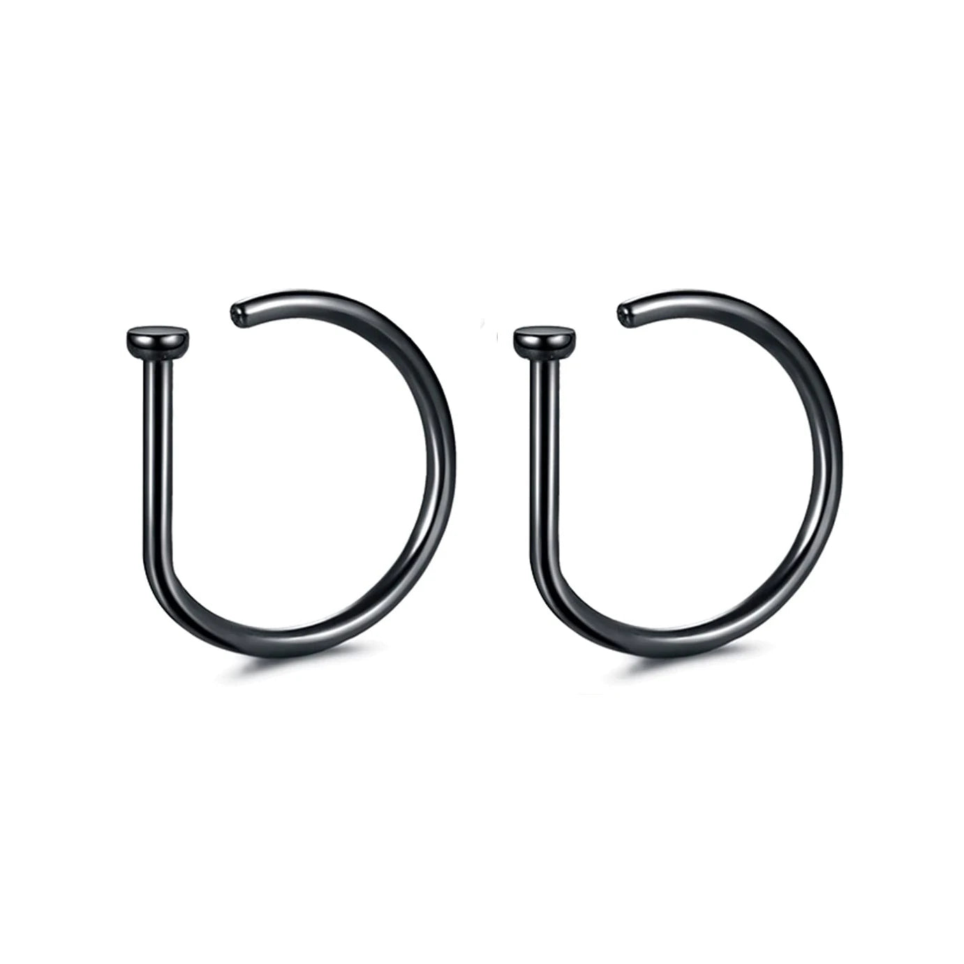 Fake Nose Ring Hoop Lip Labret Ring for Women Non Pierce Hoop Nose Ring  Septum Hoop  Ring Tragus Rook Ring Non Piercing Jewelry