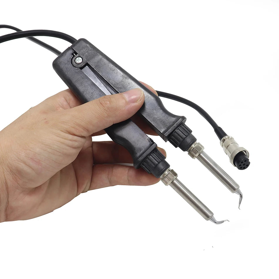 GORDAK 902 BGA Rework Soldering Station Double Electric Heating Clip Soldering Iron Tweezers Desoldering Tool