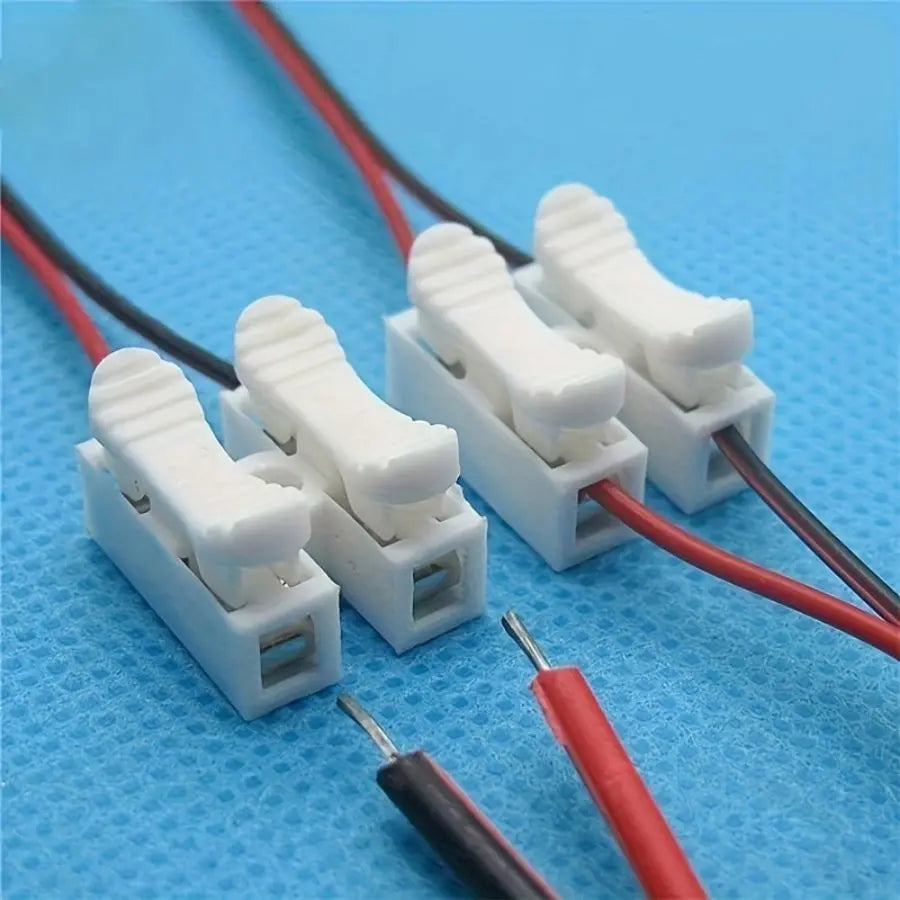 20/50Pcs No Solding Quick 1P 2P Cable Wire Connector No Screw Terminal Block Spring Clamp