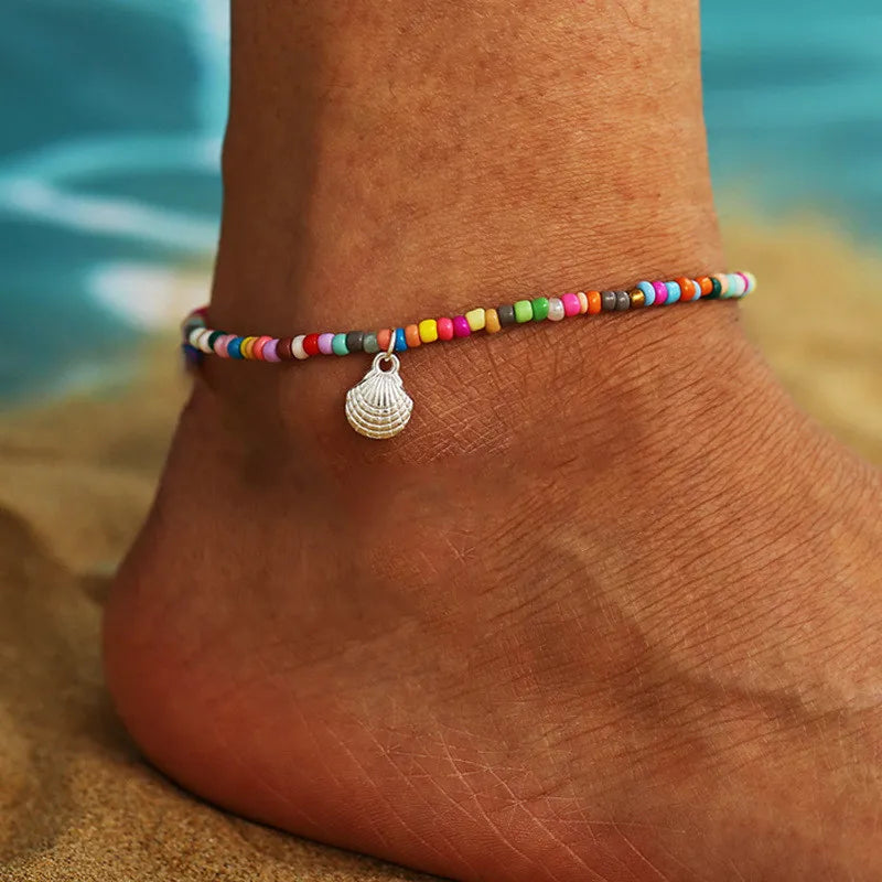 New Beads Starfish Anklets For Women Beach Anklet Leg Bracelet Handmade Bohemian Foot Chain Boho Summer Beach Jewelry