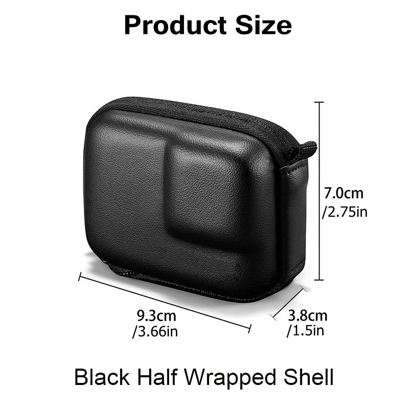Hard Carrying Case for Gopro Hero 12 11 10 9 Harf Wrapped EVA Mini Shell Bag Box Camera Accessory