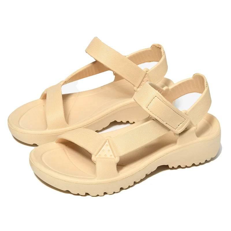 Womens Sandals Fashion Trend Anti-slip Wear-resistant Lightweoght EVA Flat Sandals for Women Outdoor Beach Shoes for Women