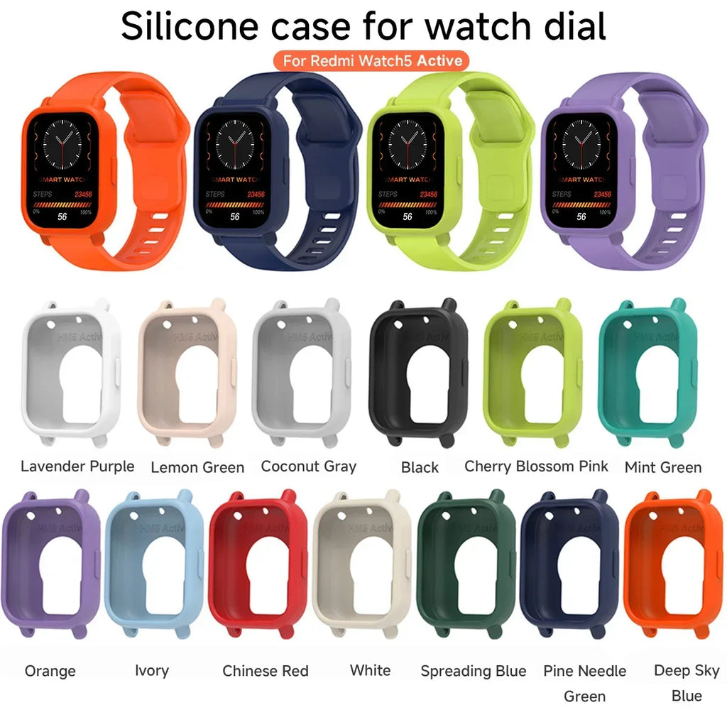 Watch Case For Redmi Watch 5 Active Watch Decoration Soft Silicone Cover for Redmi Watch 5 Lite Anti Scratch Protective Shell