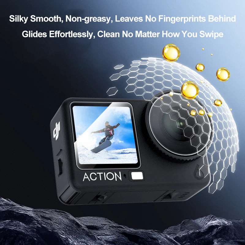 Silicone Camera Lens Dust Cover For DJI OSMO Action 6 4 5 Pro Tempered Film Protection Storage Bag For Action 5 4 6 Accessory