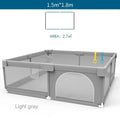 IMBABY Baby Playground 150x180cm Baby Playpen Grey Children's Fence Box with Protective Angle Game Playpen for Children Activity