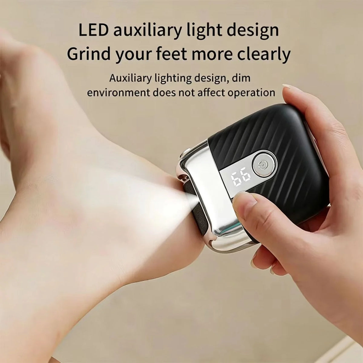 Electric Heel Callus Remover Rechargeable – Wireless Foot Scrubber for Dry Skin Removal, for Men & Women Use