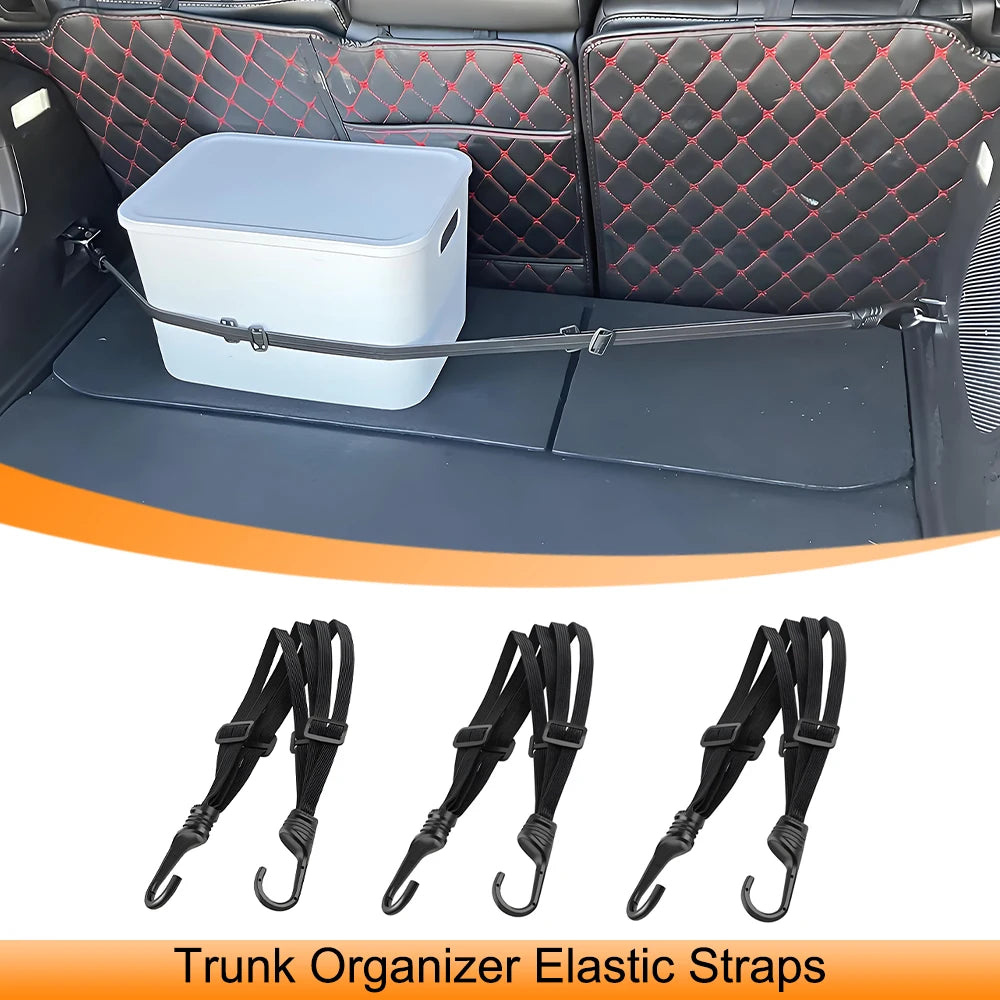Car Trunk Organizer Elastic Strap Heavy Duty Cargo Strap Rope Hook for Jeep Wrangler TJ JK JL Gladiator JT 1997-2026 Accessories