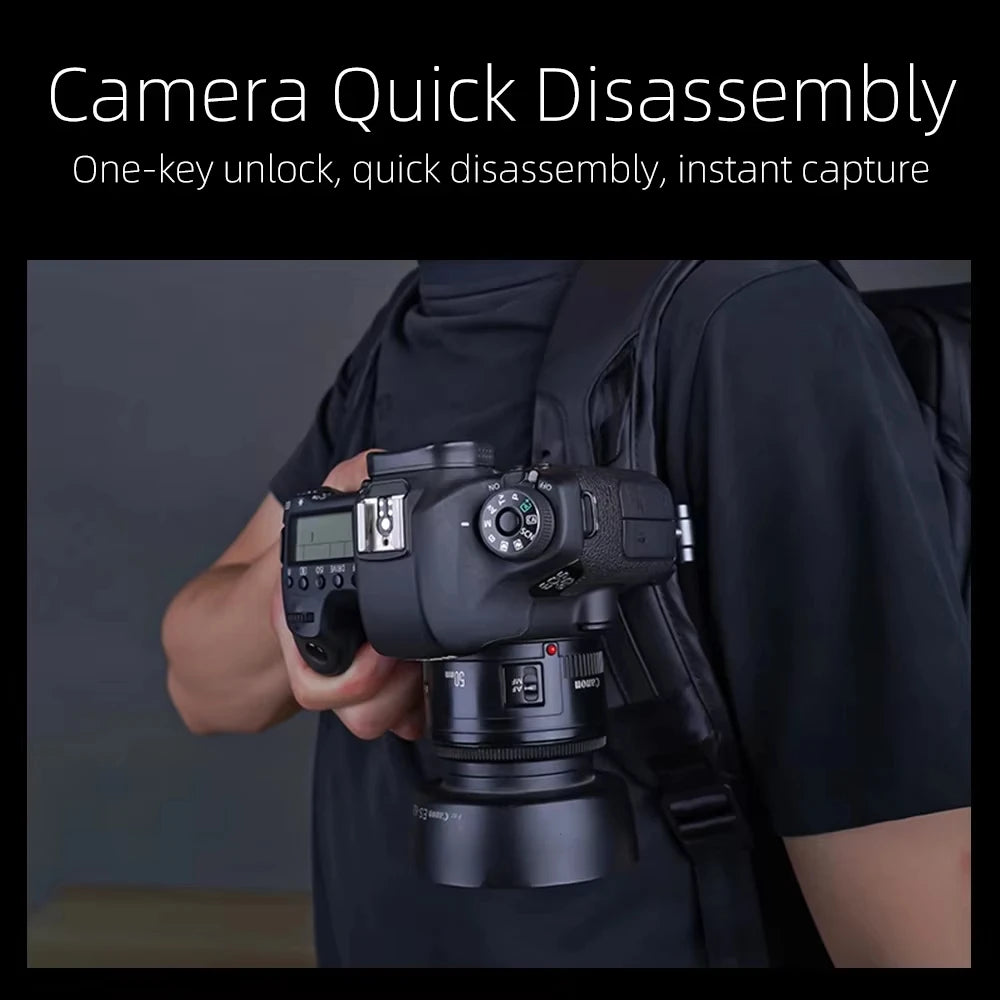 Camera Clip With Plate Camera Quick Release System For Sony Nikon Fuji DSLR Action Camera Backpack Camera Strap Mount