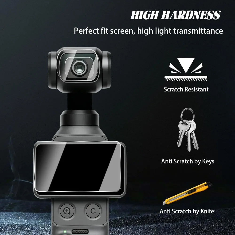 Lens Protector+Screen Protector For DJI Osmo Pocket 4 3 Easy Install Auto-Alignment Kit Tempered Glass Films For DJI Pocket 3 4