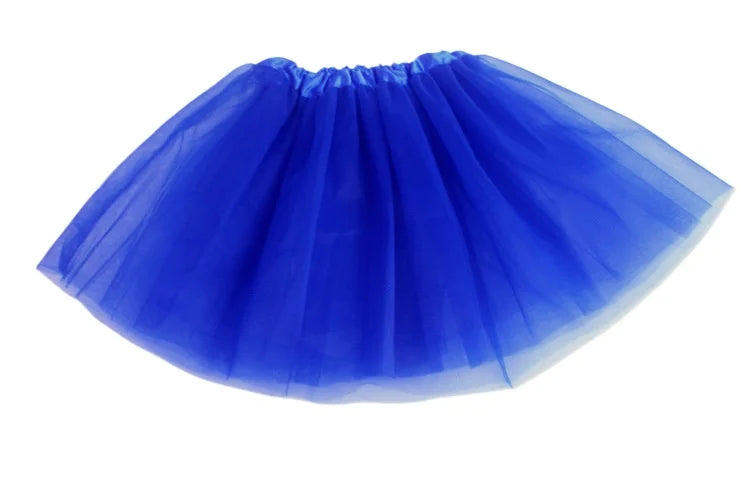 Girl Elastic Ballet Dancewear Tutus Mini Skirt For Birthday Party Dance 3 Layer Tulle Tutu Skirt for Kids Princess 2-8Y Girls