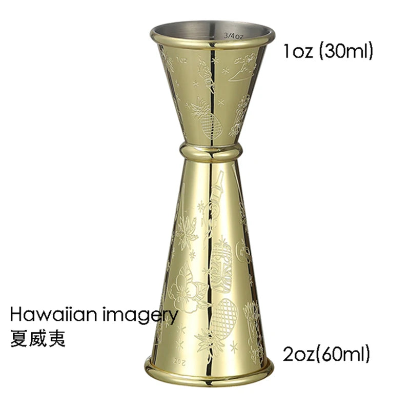Double Jigger for Bartending, Cocktail Jigger 2 oz 1 oz | Cocktail Measuring Cup Japanese Jigger Shot Measure Jiggers