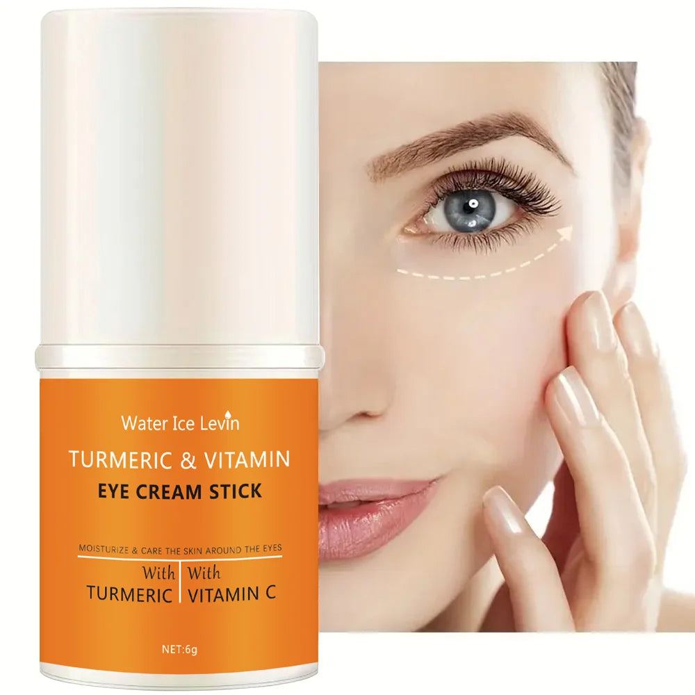 Turmeric vitamin c eye cream stick nourish skin, improve fine lines, relieve eye bags and dark circles, brighten eye skin