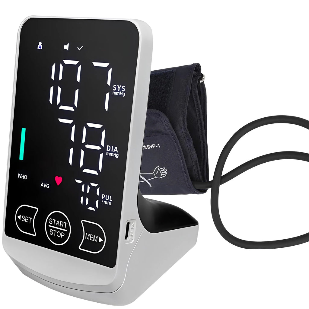 Smart Blood Pressure Monitor High Accurate Rechargeable Digital Sphygmomanometer Bp Monitors Electronic Tonometer Arm Cuff