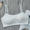 1PC 8-16Y Kids Training Bras Young Girls Underwear Teenage Training Bras Cotton Child Cute Brassiere Tube Tops Girl's Sport Bras