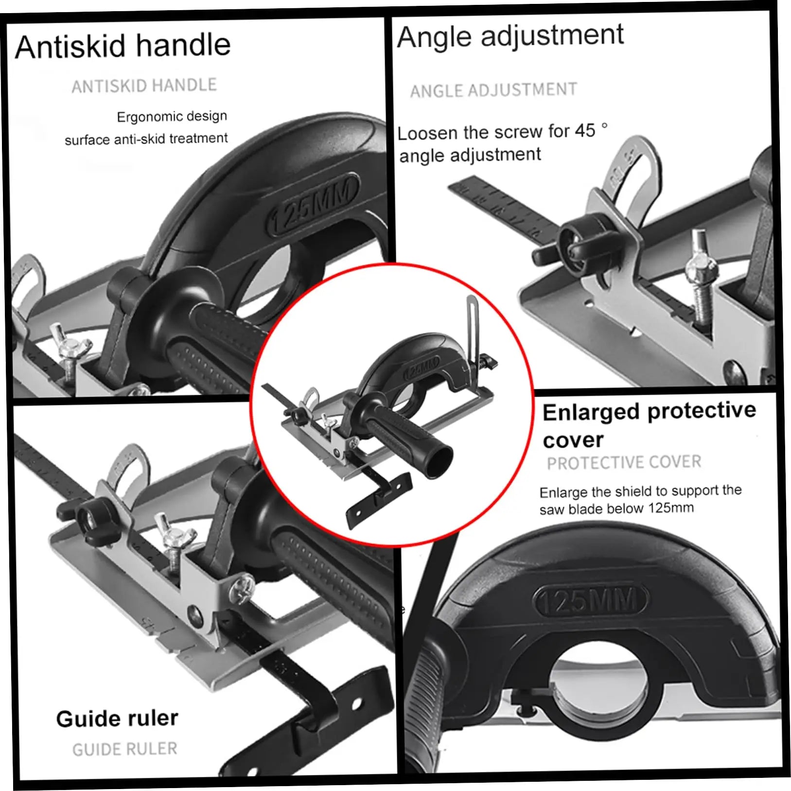 The New Angle Grinder Stand 45°Adjustable Angle Grinder to Cutting Machine Bracket Dust Free Angle Grinder Machine Base Stand