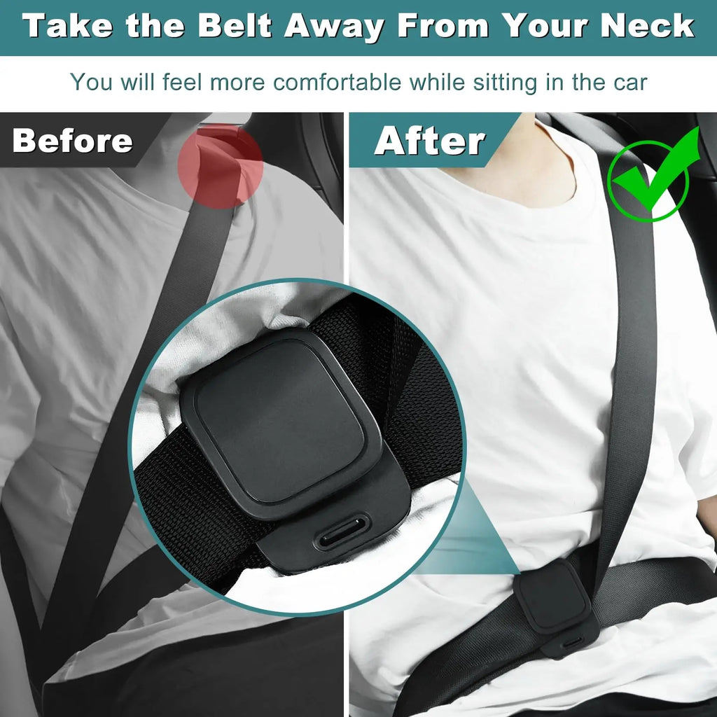 Car Seat Belt Adjuster Seat Belt Clamp  Shoulder and Neck Seat Belt Locking Clip Protector Comfortable Driving