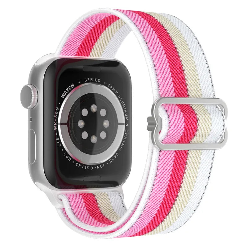 Scrunchie Strap for Apple watch Ultra 49mm band 45mm 44/46mm 41mm Adjustable Nylon Loop bracelet iWatch serie se 6 7 8 9 10 11