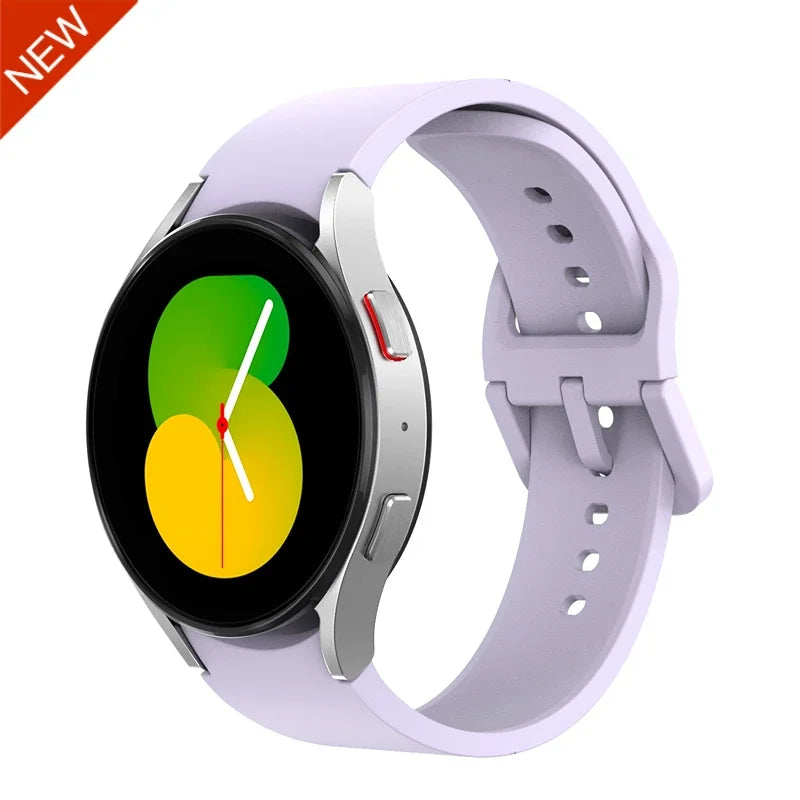 No Gap Silicone Strap For Samsung Galaxy Watch 6/4 Classic 47mm/43mm 5 Pro 45mm Bracelet Band For Galaxy Watch 7/6/5/4 40mm 42mm