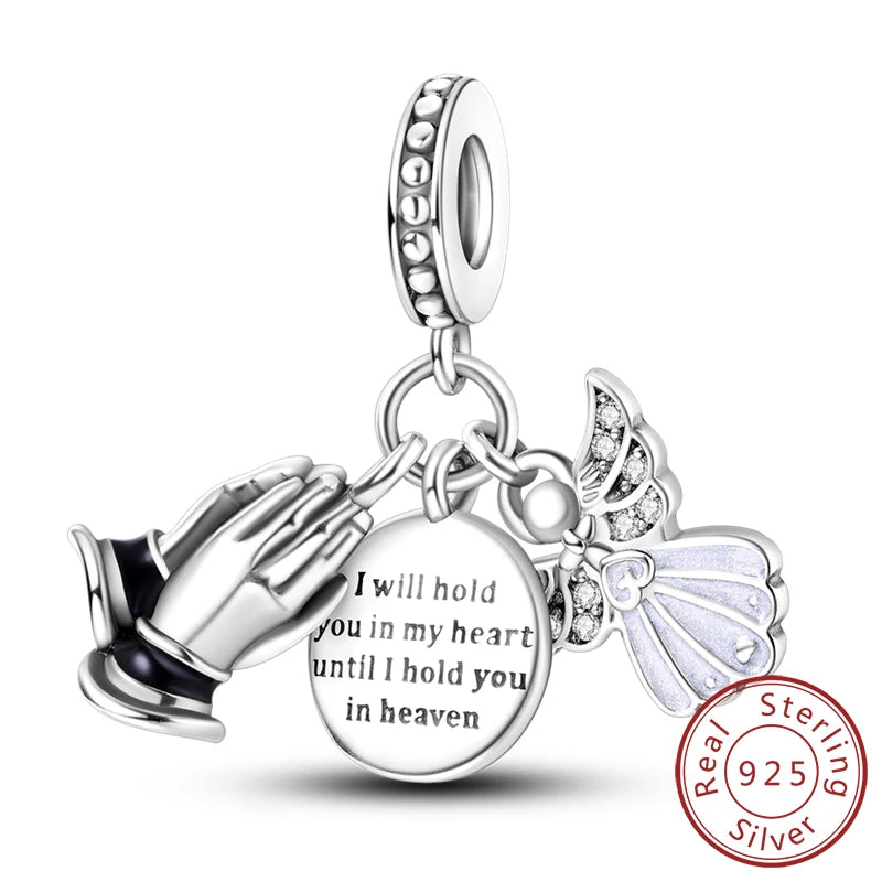 Hot Sale Charm Bead Pendant 925 Sterling Silver Firefly Love Heart Cats Dogs Sunflower Charm for Bracelet Women DIY Jewelry Gift