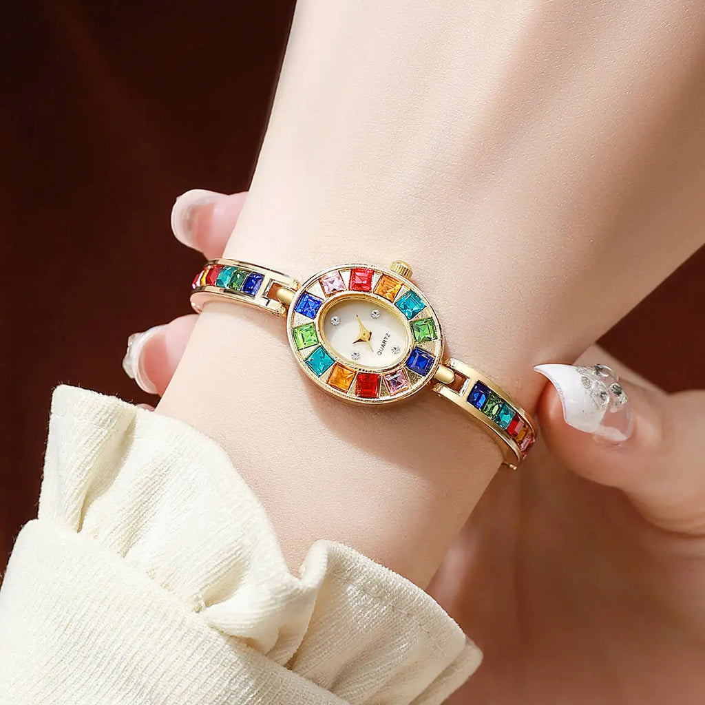 Luxury Rhinestone Women Watches Fashion Bracelet Band Ladies Quartz Watch Relogio Feminino（Without Box）