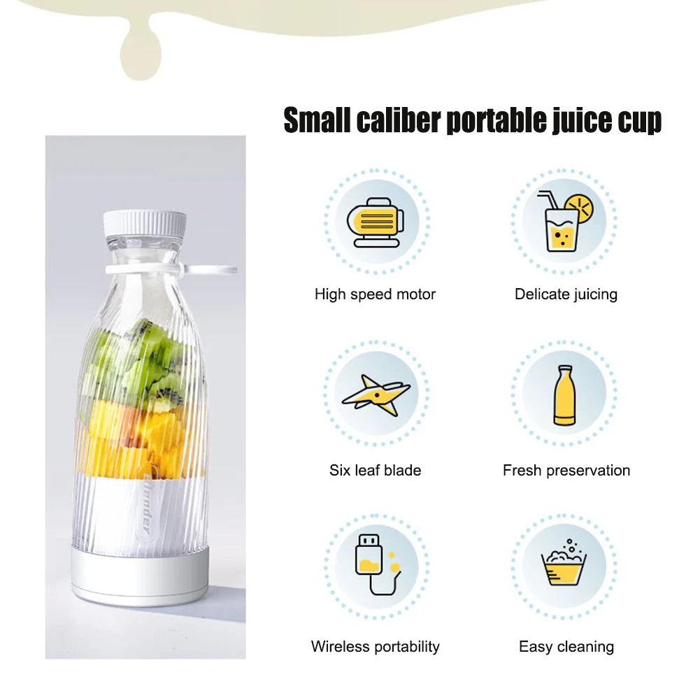 500ml Citrus Juicer Rechargeable Electric Fruit Juicer Machine 6 Blades Personal Blender for Juices Shakes Smoothies