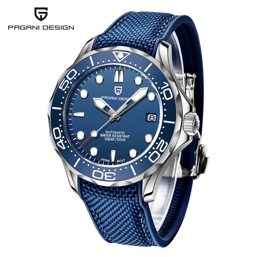 PAGANI DESIGN Men's Watches Mechanical Automatic Watch Sport Ceramic Bezel Luminous Stainless Steel Waterproof Top Watch for Men