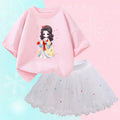 Girls' Cat T-Shirt and Tutu Skirt Set – 17 Styles
