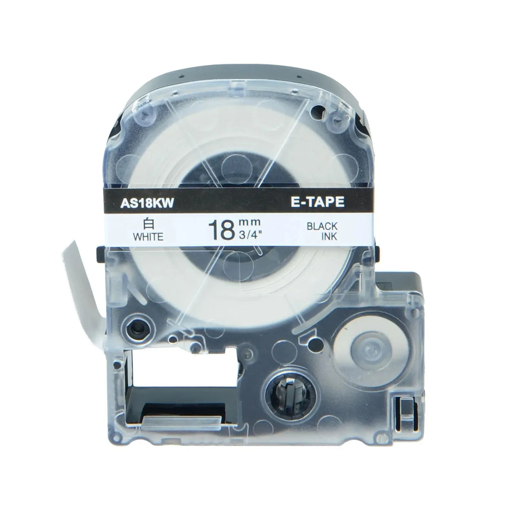 1PK 9/12/18/24mm Label Tape SS12KW SS18KW 24KW Labeling Ribbon Compatible for Epson LW-400 LW-300 LW-700 LC-4WBN9 Label Printer