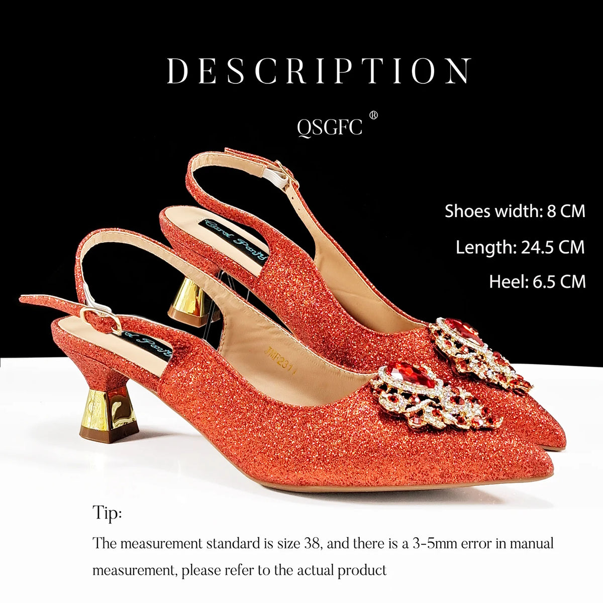 Hot Selling Elegant Noble Colorful Rhinestone Design White Color Party Wedding Pointed Toe High Heel Women Shoes and Bag Set