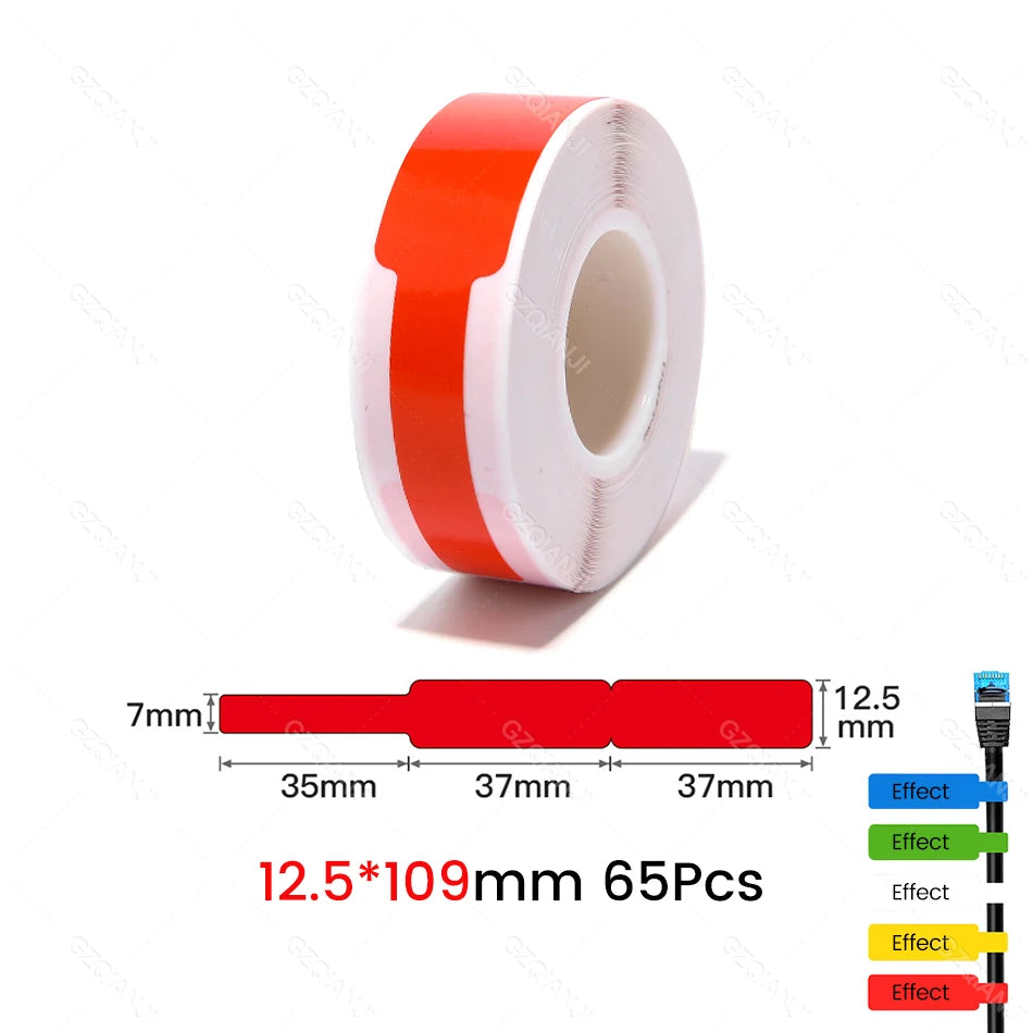 NIIMBOT Sticker Self-adhesive Label Thermal Papers for D11 D101 D110 Mini Printer White Colorful Waterproof Cable Tape Rolls