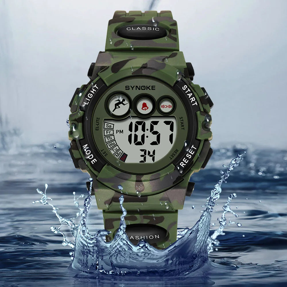 SYNOKE Student Sport Watches For Kids Colorful Electronic Watches 50M Waterproof Clock Children Digital Watch For Boys Girls