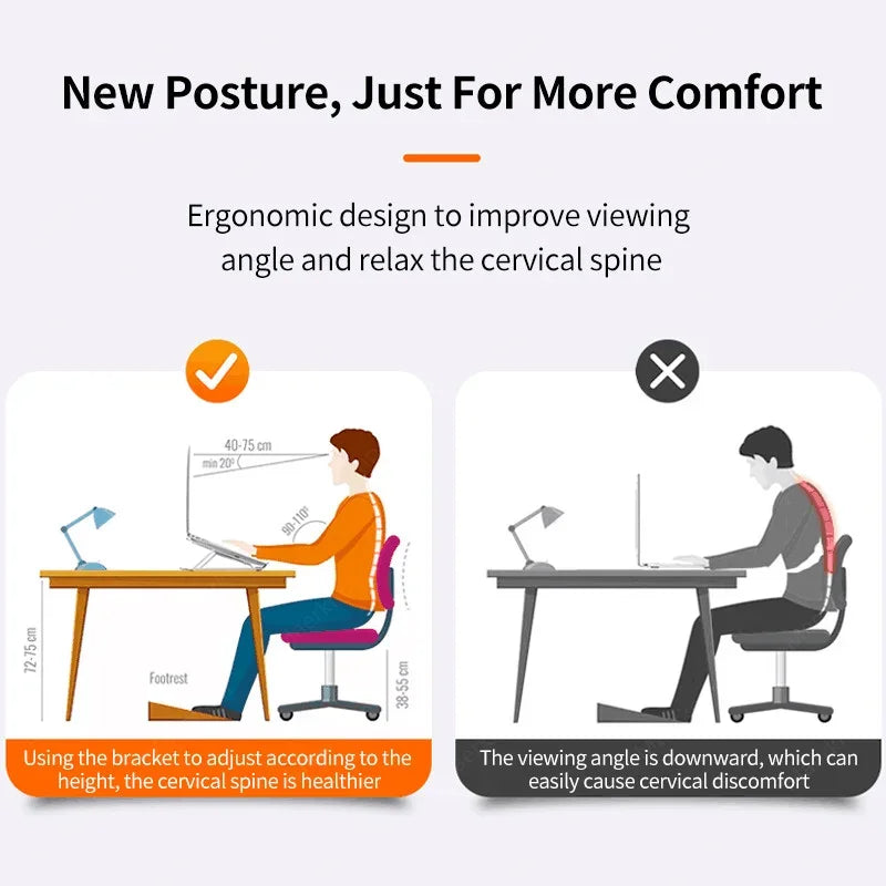 Laptop Stand Portable Foldable Notebook Bracket Adjustable Computer Monitor Holder For Macbook Air iPad Tablets Base Accessories